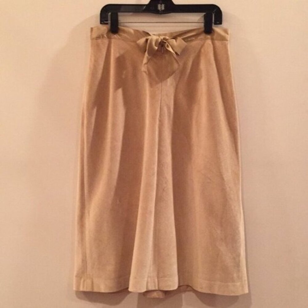đ¤ Vintage Banana Republic Womenâs Tan Midi Skirt with Bow Tie Waist | Size 6 đ¤